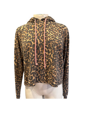 Women’s Kittenish Leopard Cropped Sweatshirt
